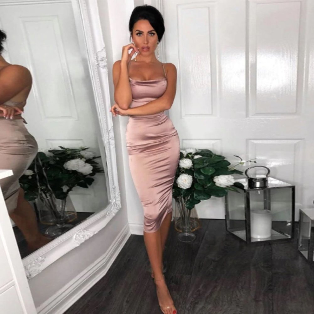 Silky Club  Midi Dress 💍 - Picture 3 of 5
